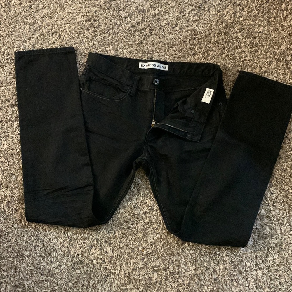 Express black slim/skinny jeans